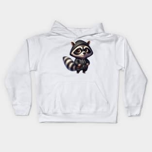 Cute Trash Burglar Racoon Kids Hoodie